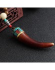2020 nowy Handmade Nepal naszyjnik buddyjski Mala drewno naszyjnik z koralików i naszyjnik etniczny róg ryby długi komunikat biż