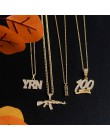 2019 Hip Hop biżuteria kobiety mężczyźni długi złoty łańcuch naszyjniki Unisex Hiphop Bling Gun AK47 list Xanax Pill naszyjnik p