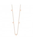 LUXUSTEEL obroże trójkąty naszyjniki ze stali nierdzewnej 35cm + 15cm Choker naszyjniki Bijoux Mujer geometria biżuteria przyjac