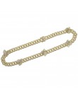 Iced out bling cz Miami kubański łańcuszek z łańcuszkiem motyl naszyjnik typu choker z charmsami hip-hopowa biżuteria damska