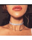 Lalynnly Fashion choker kryształowy naszyjnik dla kobiet Wedding Stretch wyraziste z kryształkami akcesoria naszyjnikowe biżuter
