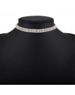 Lalynnly Fashion choker kryształowy naszyjnik dla kobiet Wedding Stretch wyraziste z kryształkami akcesoria naszyjnikowe biżuter