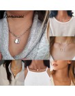 Donarsei czeski seksowny zamek Choker dla kobiet złe oczy podwójne koła klucz gwiazda moneta róża kwiat serce obojczyk łańcuch P