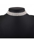 Lalynnly Fashion choker kryształowy naszyjnik dla kobiet Wedding Stretch wyraziste z kryształkami akcesoria naszyjnikowe biżuter