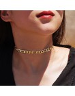 Nowy gorący kubański Link choker łańcuszek naszyjnik dla kobiet złoty/czarny/różowego złota miedź Sexy wyróżniający się naszyjni