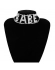 Ingemark moda anioł charakter Rhinestone Choker naszyjnik dla kobiet luksusowe Maxi komunikat biżuteria łańcuszek na szyję preze