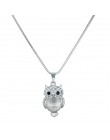 Mała sowa Choker naszyjnik dla kobiet kryształowy wisiorek z motywem zwierzęcym naszyjnik złoty kolor srebrny Choker biżuteria D