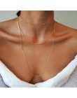 Donarsei czeski seksowny zamek Choker dla kobiet złe oczy podwójne koła klucz gwiazda moneta róża kwiat serce obojczyk łańcuch P