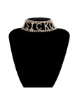 Ingemark moda anioł charakter Rhinestone Choker naszyjnik dla kobiet luksusowe Maxi komunikat biżuteria łańcuszek na szyję preze
