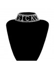 Ingemark moda anioł charakter Rhinestone Choker naszyjnik dla kobiet luksusowe Maxi komunikat biżuteria łańcuszek na szyję preze