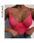 Ellolace 2019 różowy Neon koronki siatkowe body kobiety Sexy przejrzyste lato Backless kombinezony Bodycon kobiet nowy szczupły 