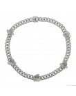 Iced out bling cz Miami kubański łańcuszek z łańcuszkiem motyl naszyjnik typu choker z charmsami hip-hopowa biżuteria damska
