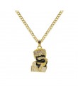 2019 Hip Hop biżuteria kobiety mężczyźni długi złoty łańcuch naszyjniki Unisex Hiphop Bling Gun AK47 list Xanax Pill naszyjnik p