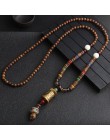 2020 nowy Handmade Nepal naszyjnik buddyjski Mala drewno naszyjnik z koralików i naszyjnik etniczny róg ryby długi komunikat biż