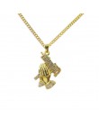 2019 Hip Hop biżuteria kobiety mężczyźni długi złoty łańcuch naszyjniki Unisex Hiphop Bling Gun AK47 list Xanax Pill naszyjnik p