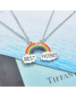 2 sztuk/zestaw Best Friends naszyjnik Tai Chi korona Rainbow złamane serce Best Friends Forever naszyjnik dla kobiet BFF biżuter