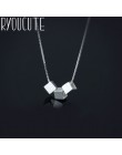 RYOUCUTE 100% prawdziwa czysta 925 Sterling Silver biżuteria w stylu Vintage koreański, z długimi trzy Cube pudełko na naszyjnik