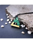 BOAKO trójkąt żywica drewno naszyjnik Handmade żywica liny choker łańcuszek naszyjnik dla kobiet mężczyzn urok biżuteria kołnier