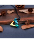 BOAKO trójkąt żywica drewno naszyjnik Handmade żywica liny choker łańcuszek naszyjnik dla kobiet mężczyzn urok biżuteria kołnier