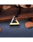 BOAKO trójkąt żywica drewno naszyjnik Handmade żywica liny choker łańcuszek naszyjnik dla kobiet mężczyzn urok biżuteria kołnier