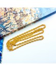 3MM Titanium stalowa srebrna złota męska naszyjnik Twist Chain długie naszyjniki prezenty dla kobiet Collier biżuteria akcesoria