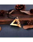 BOAKO trójkąt żywica drewno naszyjnik Handmade żywica liny choker łańcuszek naszyjnik dla kobiet mężczyzn urok biżuteria kołnier