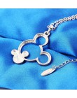 Kreskówka minnie Mouse naszyjnik tytanowa stal nierdzewna różowe złoto kolor łańcuszek naszyjnik modna moda damska biżuteria na 