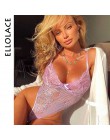 Ellolace Neon lato 21 kolory koronkowe body kobiety kwiatowy haft muszka przejrzyste Sexy body kombinezon kombinezony Party