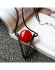 Biżuteria firmy ahmed dobrych modnych Red Ball geometria naszyjnik maxi dla kobiety 2018 nowe kreatywne naszyjniki i wisiorki ko