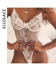 Ellolace Neon lato 21 kolory koronkowe body kobiety kwiatowy haft muszka przejrzyste Sexy body kombinezon kombinezony Party