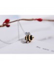 925 Sterling Silver kolor biżuteria hurtowych koreański mody słodkie Bee wykwintne kreatywny kobiet wisiorek podkreślający osobo