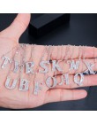 CWWZircons spersonalizowane cyrkonia kryształ 26 nazwa początkowa zawieszka w kształcie litery naszyjnik dla kobiet DIY biżuteri