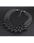 Moda urok kreatywne naszyjniki wisiorki choker w stylu vintage kołnierz etniczne czarne złoto 2018 nowy Maxi wisiorki naszyjnik 