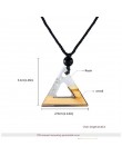 BOAKO trójkąt żywica drewno naszyjnik Handmade żywica liny choker łańcuszek naszyjnik dla kobiet mężczyzn urok biżuteria kołnier