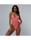 Ellolace Neon lato 21 kolory koronkowe body kobiety kwiatowy haft muszka przejrzyste Sexy body kombinezon kombinezony Party