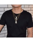 Nazwa własna korona Bail Drip inicjały Bubble Letters naszyjniki i wisiorek dla kobiet mężczyzn złoty kolor Cubic cyrkon Hip Hop