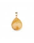 Naturalny kamień wisiorek w kształcie kropli wody kształt zawieszki agaty/RoseQuartz/Tiger Eye Charms dla naszyjniki tworzenia b