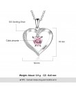 Spersonalizuj naszyjnik 925 Sterling silver wisiorek z serduszkiem niestandardowe nazwa Birthstone moda obietnica prezent na roc