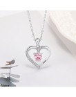 Spersonalizuj naszyjnik 925 Sterling silver wisiorek z serduszkiem niestandardowe nazwa Birthstone moda obietnica prezent na roc