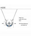 ANENJERY 3 Style prosta gwiazda MoonTassel kropla wody w kształcie 925 srebro naszyjnik dla kobiet S-N378