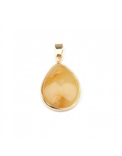 Naturalny kamień wisiorek w kształcie kropli wody kształt zawieszki agaty/RoseQuartz/Tiger Eye Charms dla naszyjniki tworzenia b