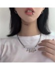 Rock Hip Hop Punk agrafka list wisiorek w kształcie gwiazdy Harajuku Gothic Metal Choker naszyjnik dla Egirl kobiety Bff prezent