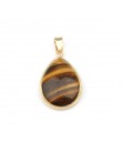 Naturalny kamień wisiorek w kształcie kropli wody kształt zawieszki agaty/RoseQuartz/Tiger Eye Charms dla naszyjniki tworzenia b