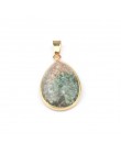 Naturalny kamień wisiorek w kształcie kropli wody kształt zawieszki agaty/RoseQuartz/Tiger Eye Charms dla naszyjniki tworzenia b