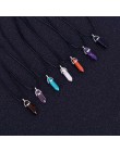 Gorąca sześciokątna kolumna naturalny kryształ tygrysie oko turquoises pendentif ametysty kamień wisiorek naszyjnik łańcuszkowy 