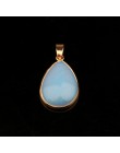 Naturalny kamień wisiorek w kształcie kropli wody kształt zawieszki agaty/RoseQuartz/Tiger Eye Charms dla naszyjniki tworzenia b
