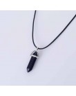 Gorąca sześciokątna kolumna naturalny kryształ tygrysie oko turquoises pendentif ametysty kamień wisiorek naszyjnik łańcuszkowy 