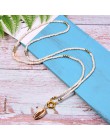 Moon Girl duży muszla długi wisiorek naszyjnik moda artystyczna Chic dziewczyna oświadczenie boho imprezowe Collier Femme Dropsh