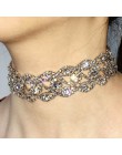 UKEN Rhinestone choker Crystal Maxi oświadczenie naszyjnik luksusowy kołnierz chocker masywne naszyjniki Boho gotycka biżuteria
