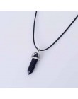 Gorąca sześciokątna kolumna naturalny kryształ tygrysie oko turquoises pendentif ametysty kamień wisiorek naszyjnik łańcuszkowy 